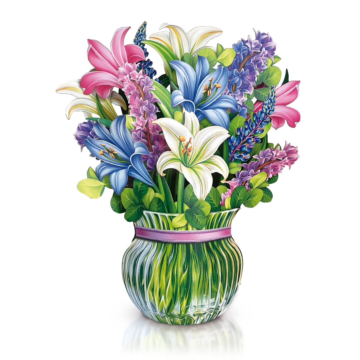 FreshCut Paper LLC - Lilies & Lupines (8 Pop-up Greeting Cards)