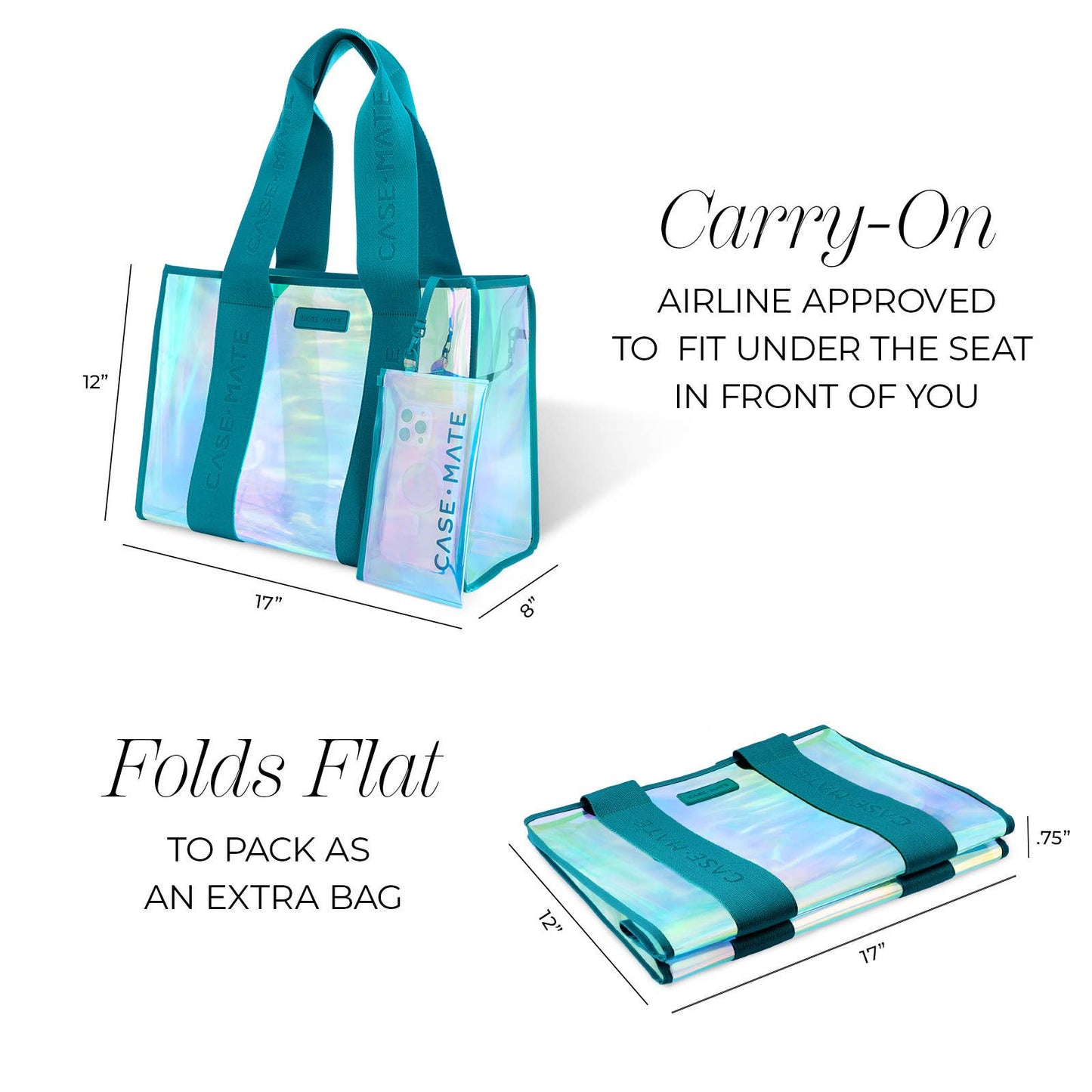 Case-Mate - Case-Mate Emerald Blue Soap Bubble Jelly Tote Bag