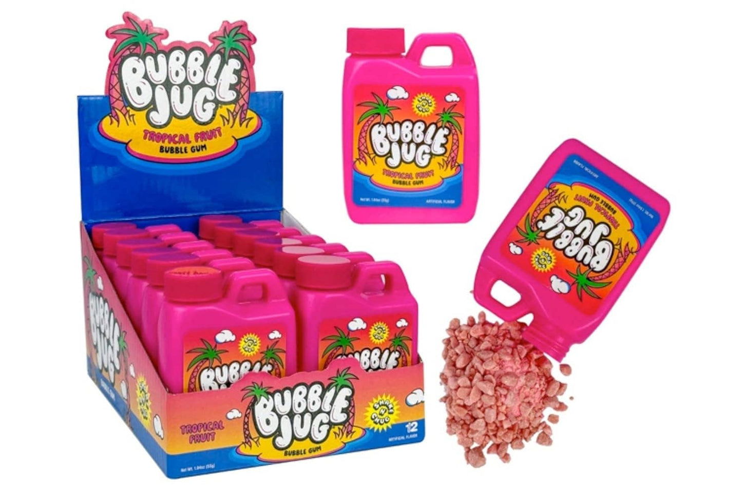 Long Island Candy Factory - Bubble Jug Tropical Fruit Bubble Gum 12 count