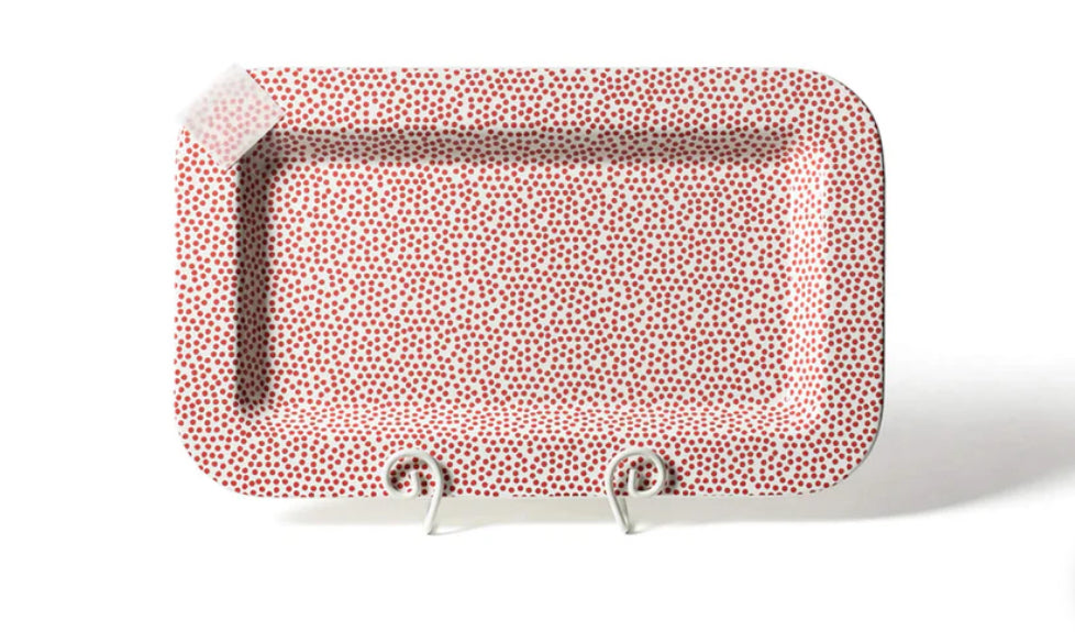 Red Small Dot Platter