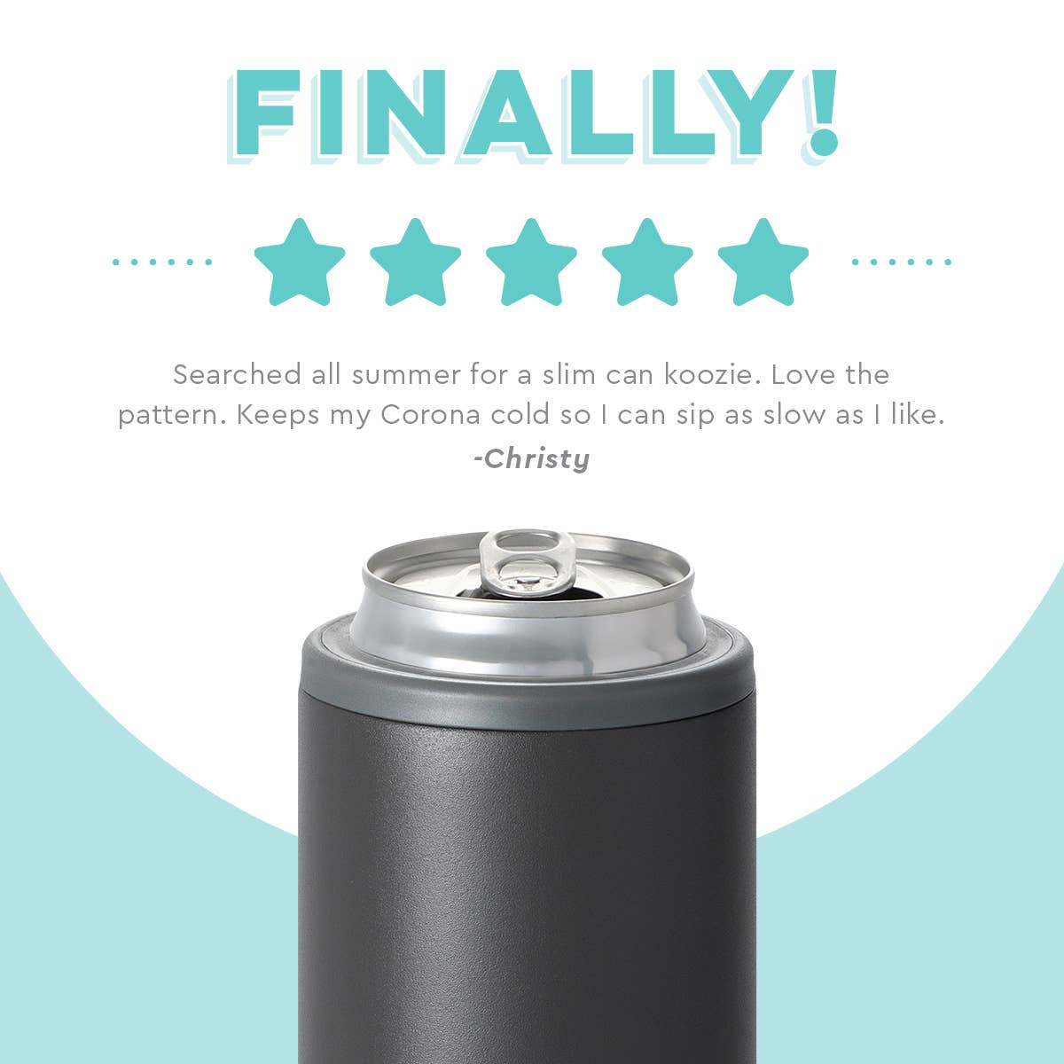 Swig Life - Grey Skinny Can Cooler (12oz)