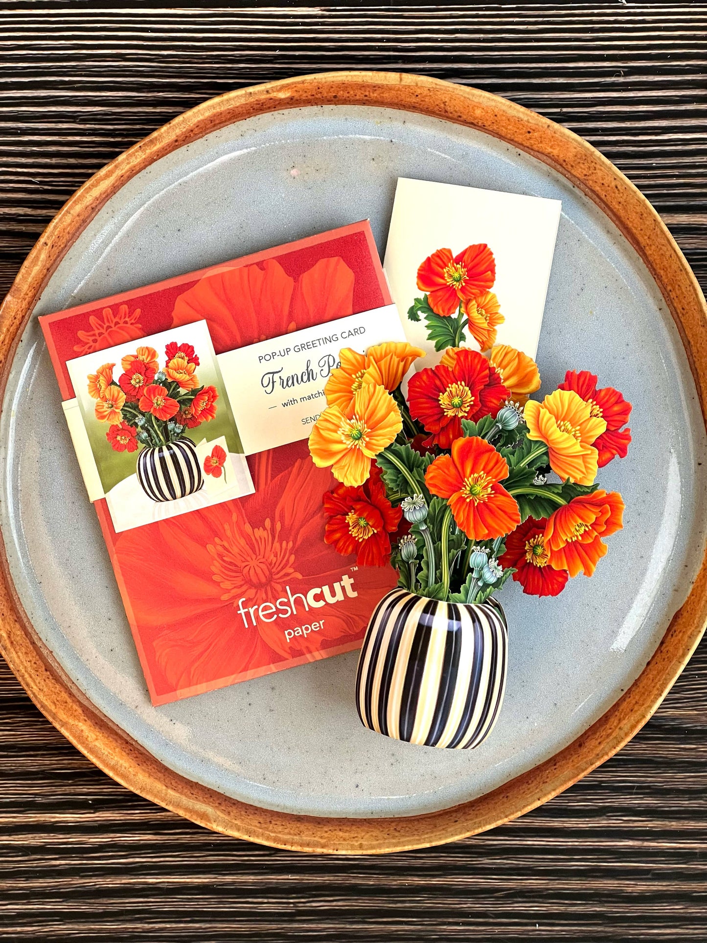 FreshCut Paper LLC - Mini French Poppies (10 Pop-up Greeting Cards)
