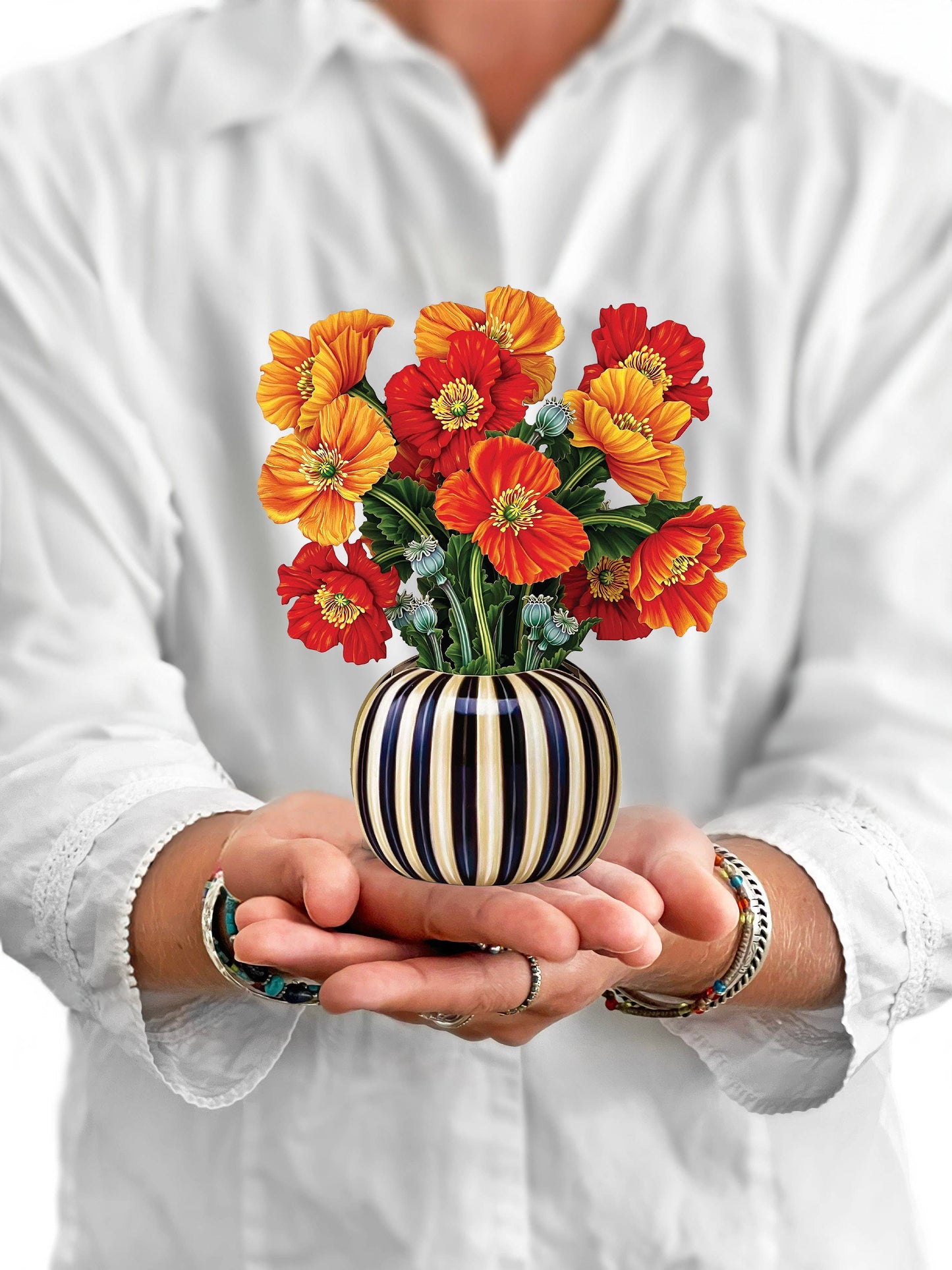 FreshCut Paper LLC - Mini French Poppies (10 Pop-up Greeting Cards)