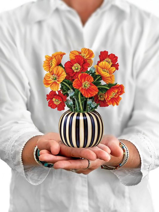 FreshCut Paper LLC - Mini French Poppies (10 Pop-up Greeting Cards)