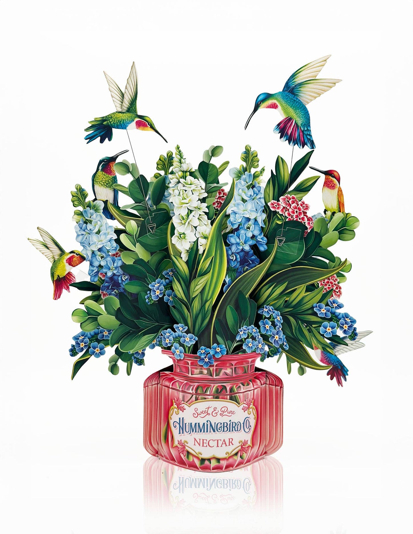 FreshCut Paper LLC - Hummingbird Oasis (8 Pop-up Greeting Cards)