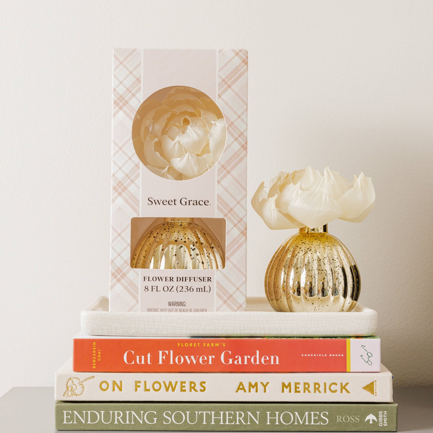 Bridgewater Candle Company - Sweet Grace Plaid Flower Diffuser