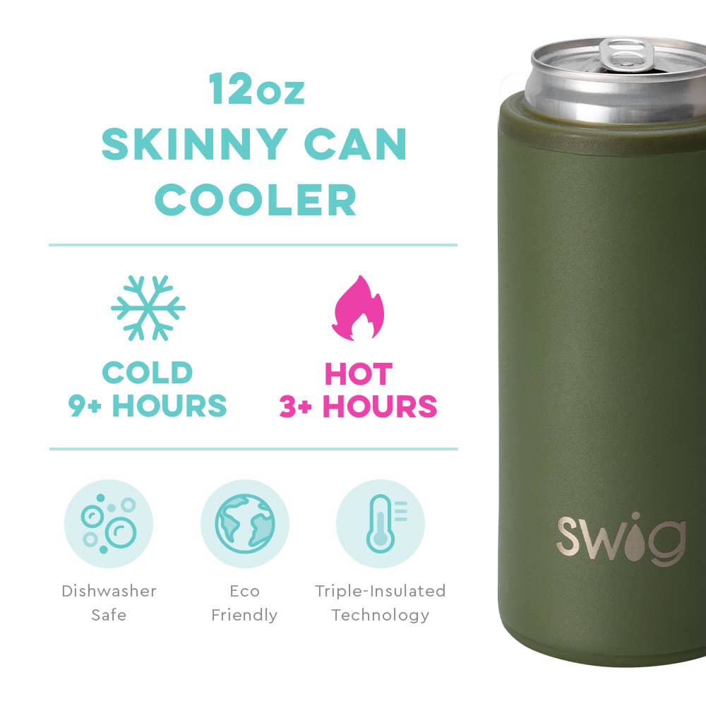 Swig Life - Olive Skinny Can Cooler (12oz)