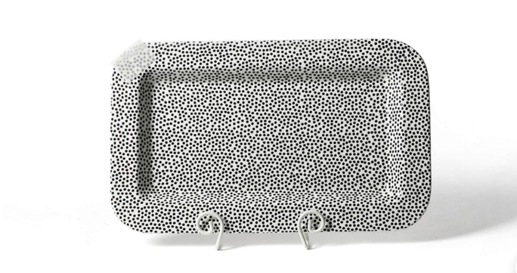 Black Small Dot Platter