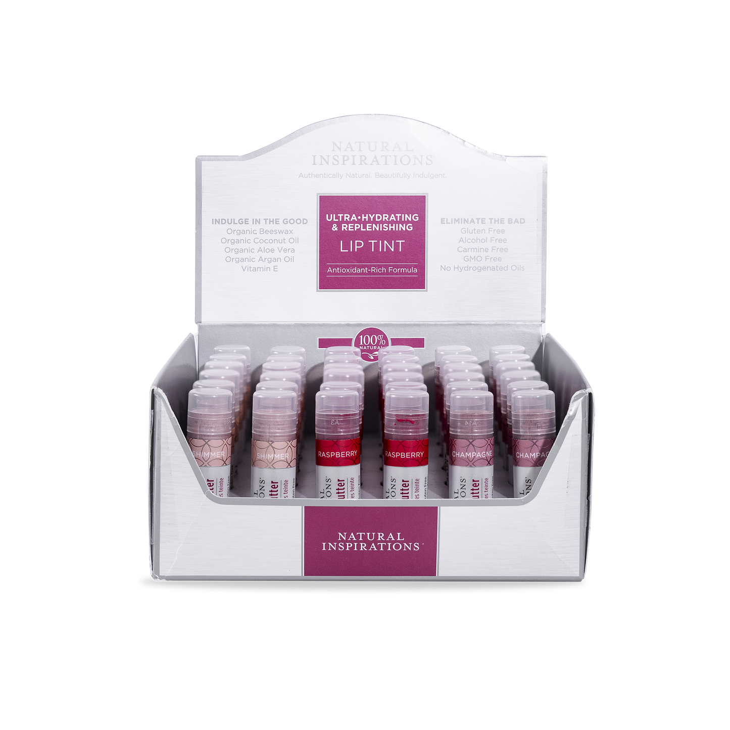 Natural Inspirations - 36-pc Tinted Lip Butter Balm Display