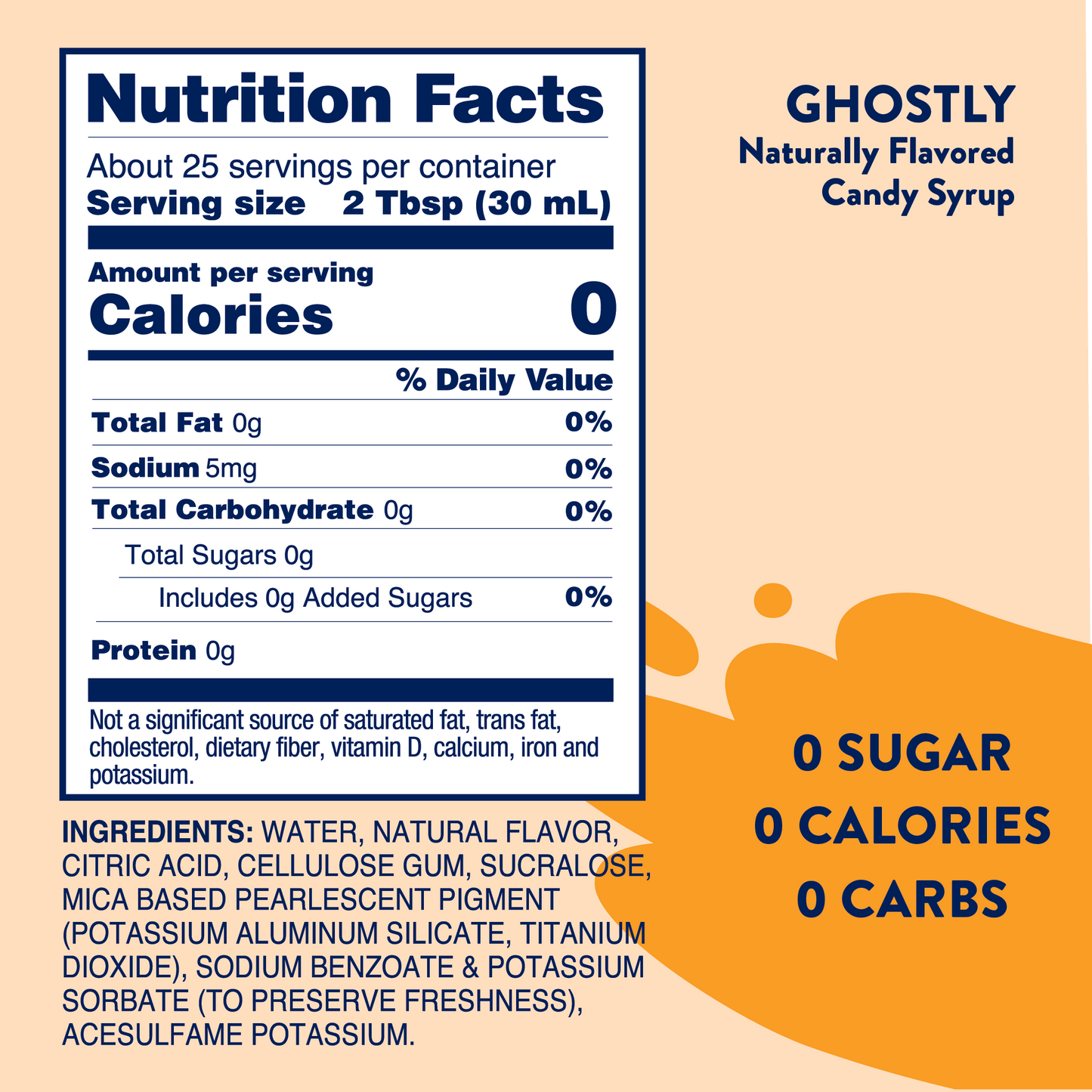 Jordan's Skinny Mixes - Sugar Free Ghostly Syrup