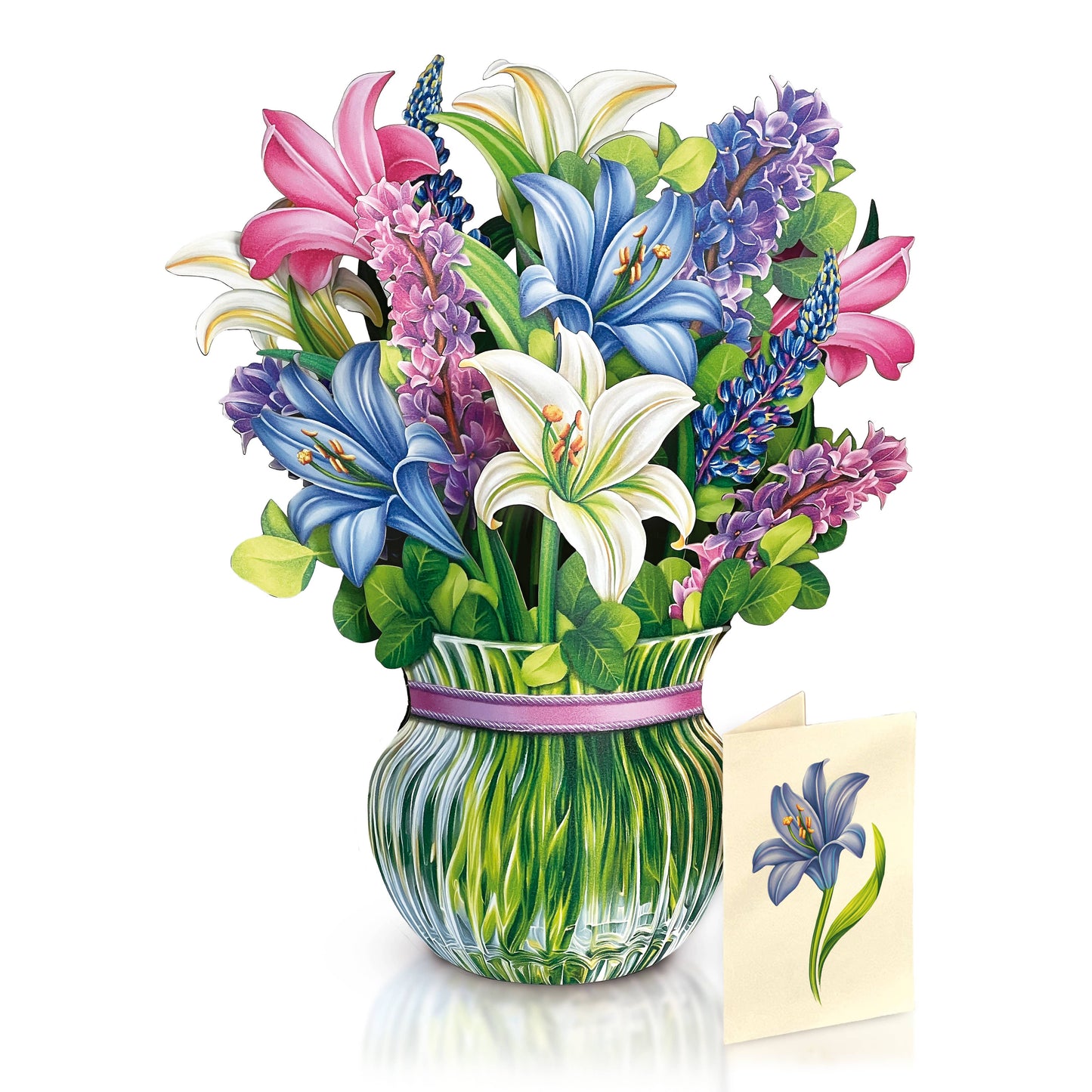 FreshCut Paper LLC - Lilies & Lupines (8 Pop-up Greeting Cards)