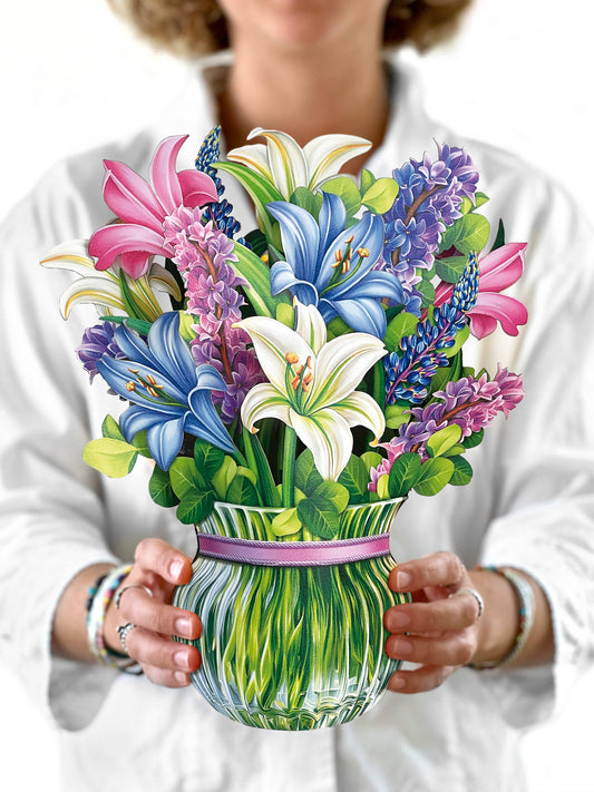 FreshCut Paper LLC - Lilies & Lupines (8 Pop-up Greeting Cards)